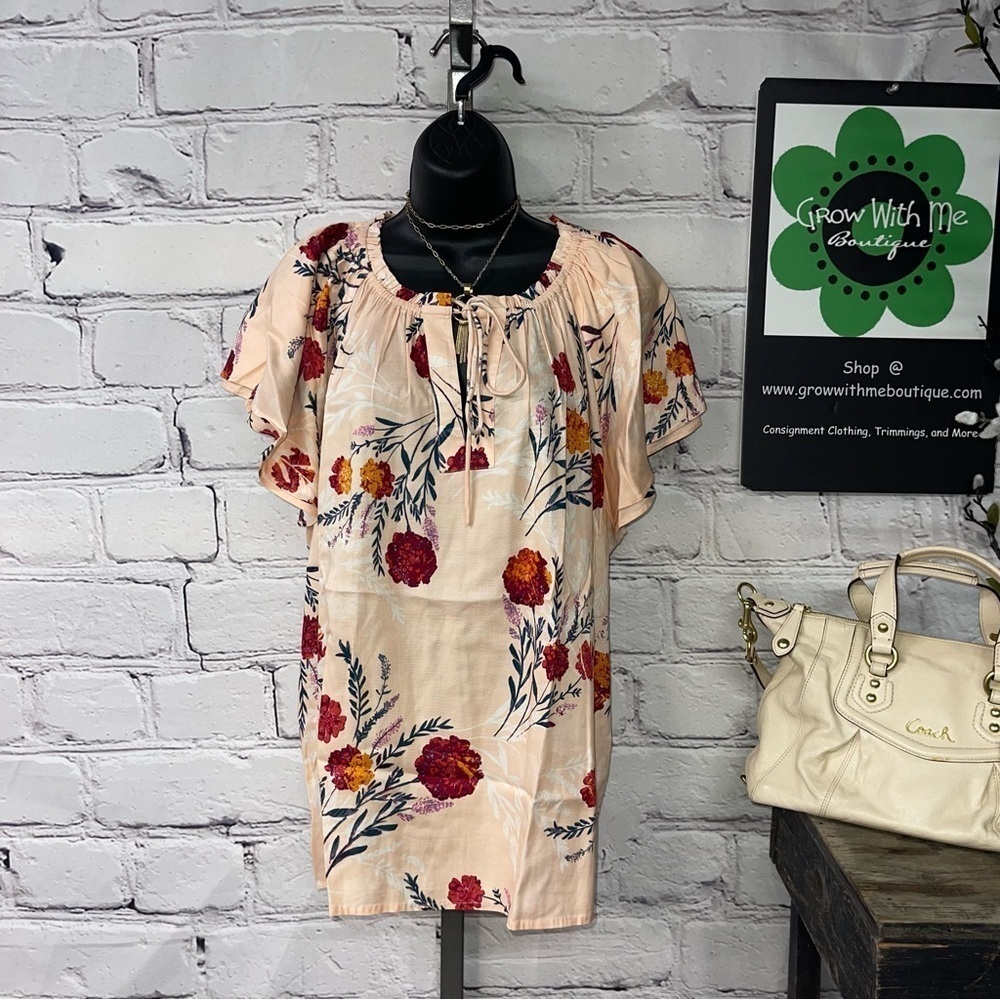Candace Cameron bure floral blouse 1X